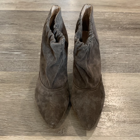 Loeffler Randall gray suede ankle booties women’s 6 - Picture 2 of 6